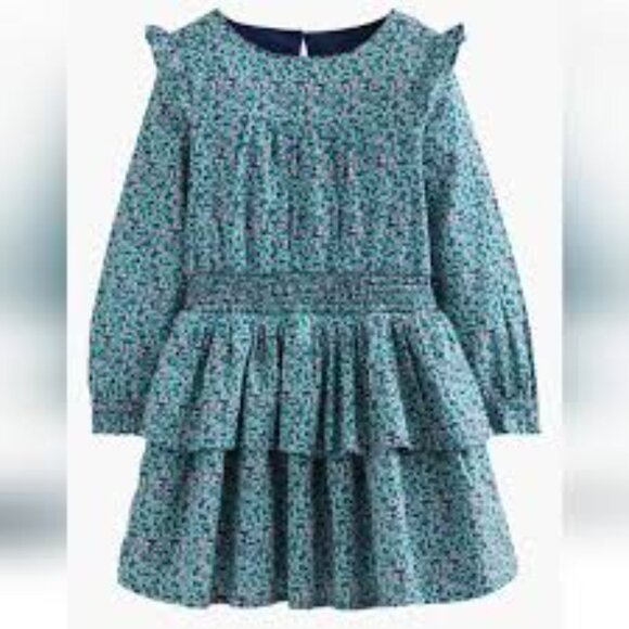 GENUINE MINI BODEN GIRLS RUFFLE FLORAL DRESS SIZE 6-7 - Picture 1 of 4